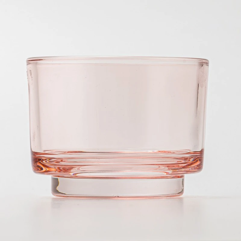 Home Decor 4oz Step Glass Candle Jar