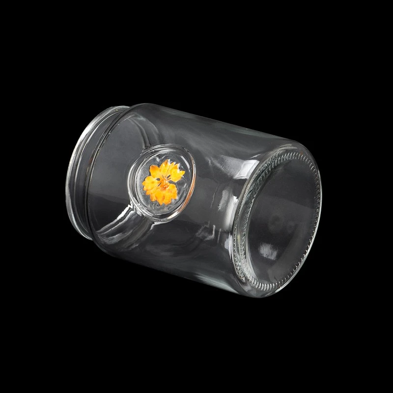 Barattolo per candele in vetro a doppia parete da 2 once