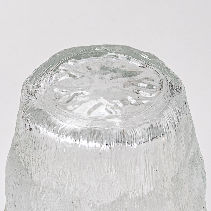 Luxury Embossed Finish Glass Cup Empty Candle Jar for Home Use