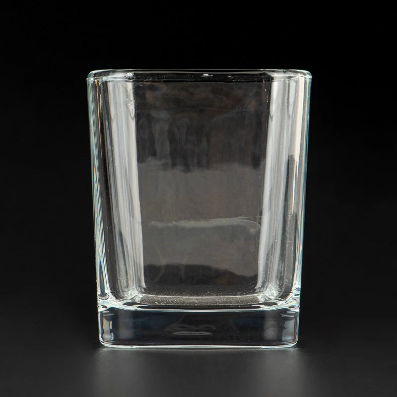 8oz square glass candle jars
