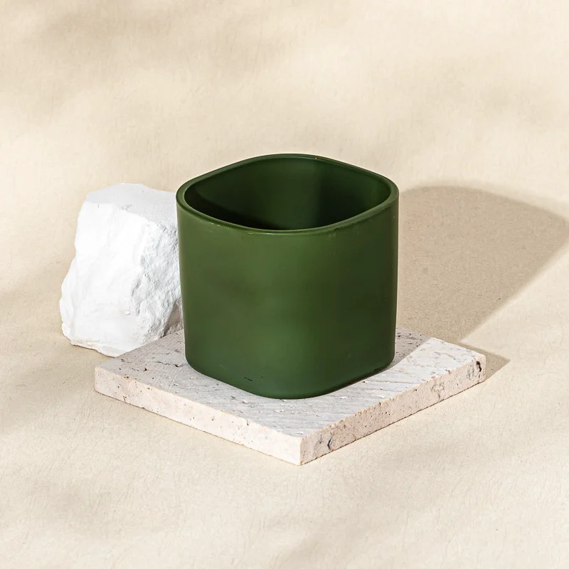  New Design Scented square Glass Jar Elegant Glass Jar Wholesale