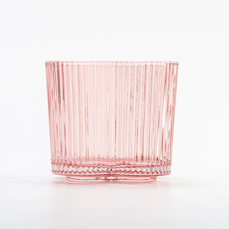 bytový dekor ružový kvet sklenený svietnik