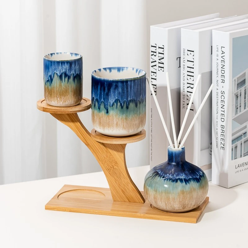 New Arrival Colorful 425ml Ceramic Candle Vessel Candle Jar Supplying