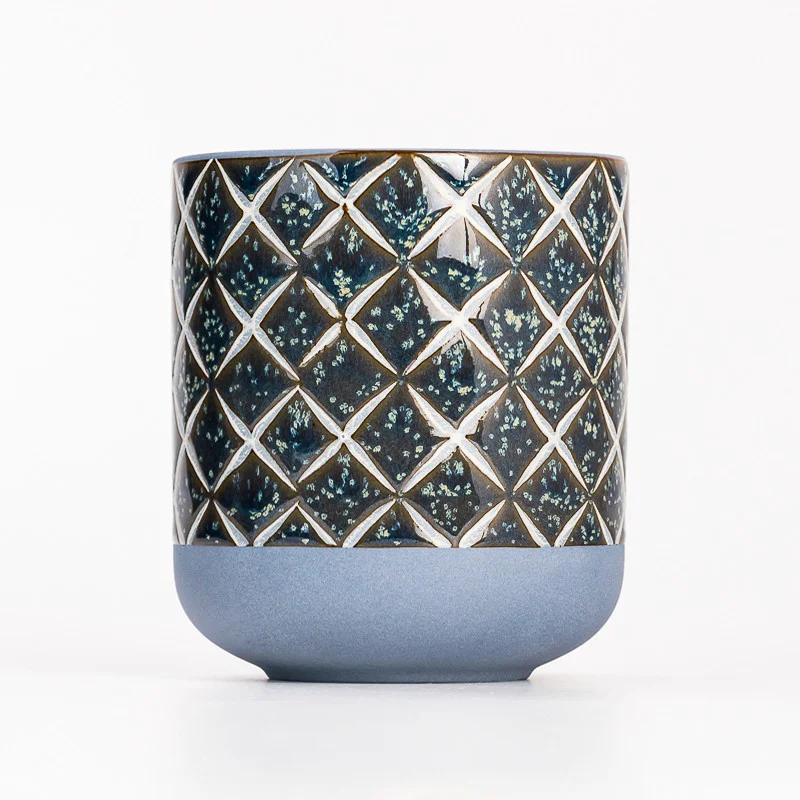 Fashionable Style Round Bottom Empty Ceramic Candle Jar for Wax Pouring