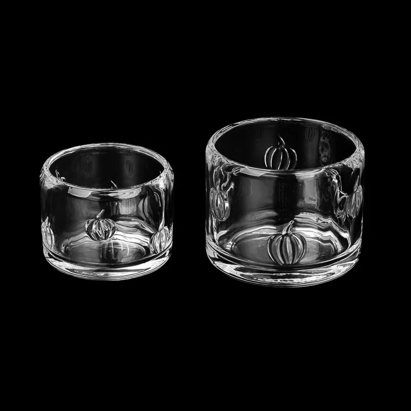 Unique 5oz 9oz Pumpkin Glass Candle Holders Wholesale 