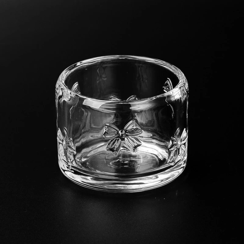 Nýkoma heitt bogamynstur Glerkertastjaka 185ml 345ml Sérsniðin litarboga kertastjaka Heildsölu