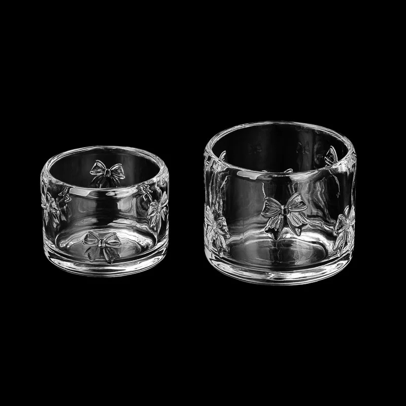 Nýkoma heitt bogamynstur Glerkertastjaka 185ml 345ml Sérsniðin litarboga kertastjaka Heildsölu