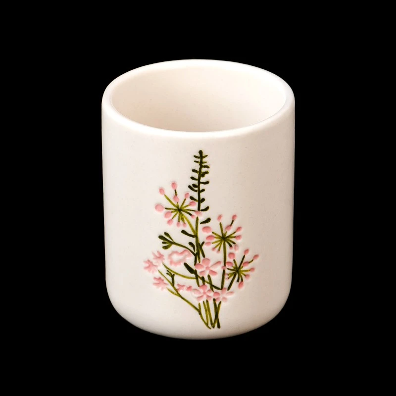 Wholesale Ceramic Candle Jar Empty Clay Container Vessel Home Decor