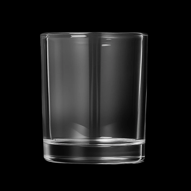 Borcan de lumânări de sticlă de 10 oz cu linie dreaptă