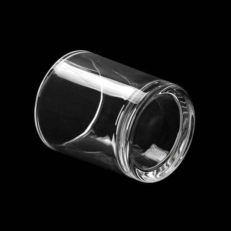 Borcan de lumânări de sticlă de 10 oz cu linie dreaptă