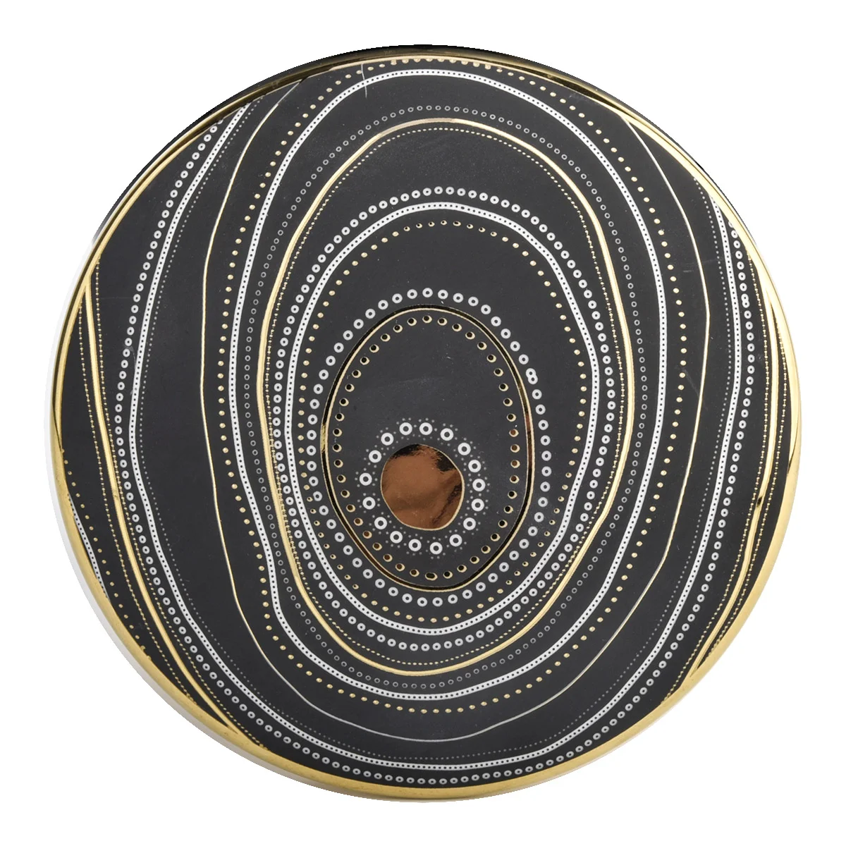 home decor matte black ceramic candle jar with lid