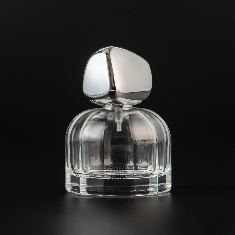Luxury Style Glass Perfume 50ml Empty Bottle with Unique Lid