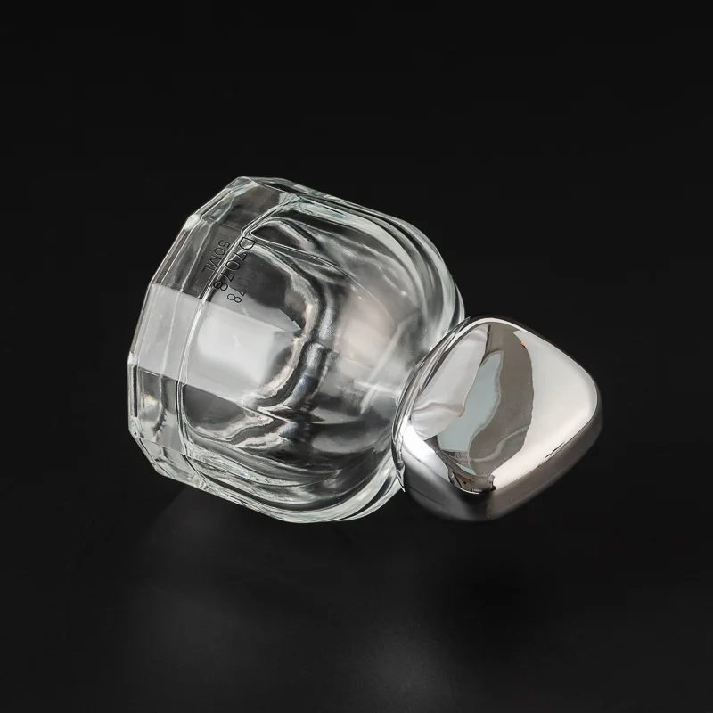 Luxury Style Glass Perfume 50ml Empty Bottle with Unique Lid