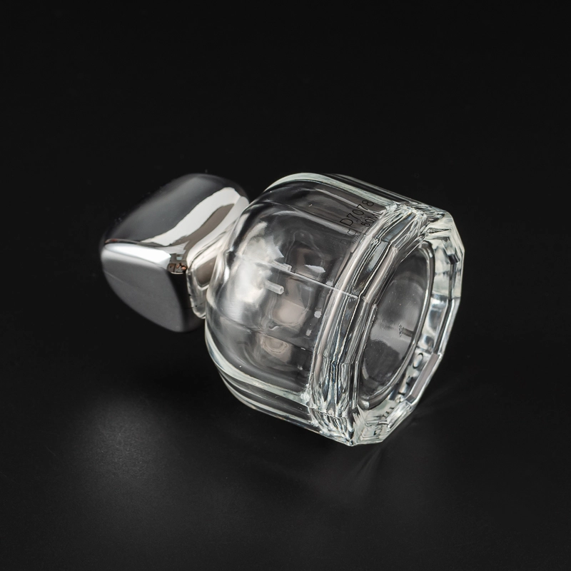 Luxury Style Glass Perfume 50ml Empty Bottle with Unique Lid