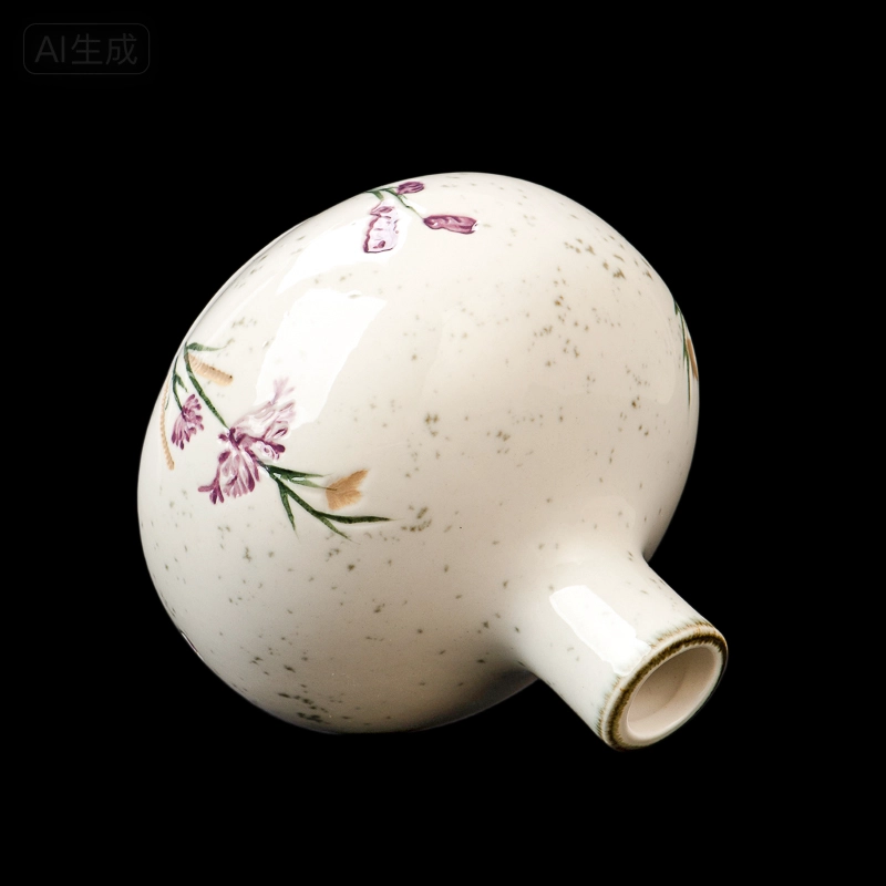 330ml Ceramic Bottle Aroma Reed Diffuser Custom Violet Leaf Ceramic Diffuser Bottle