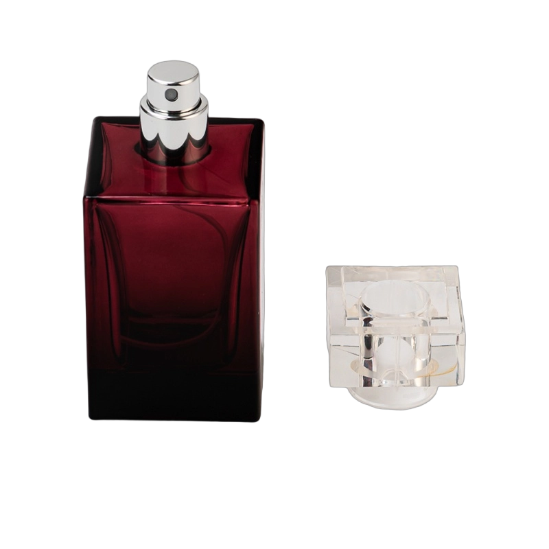 Luxury 50ml Transparent Glass Bottle Perfume Fragrance Bottle with cap