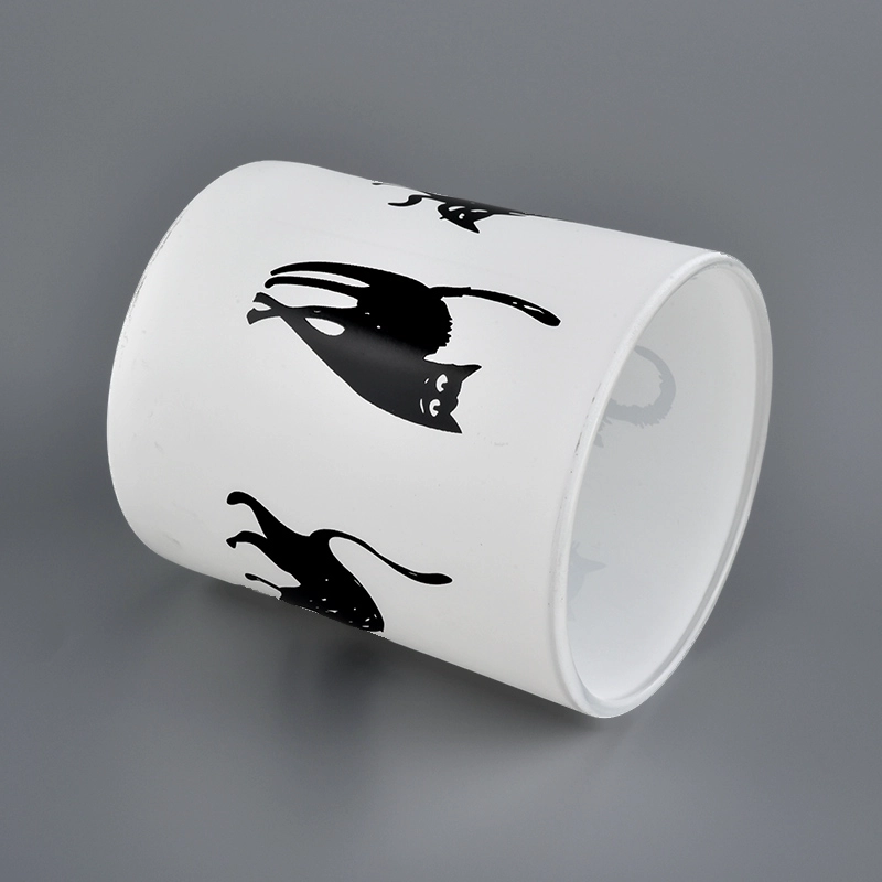 full around printing glass candle jar