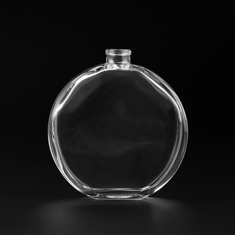 Custom 50ml clear Aromatherapy Perfume Bottle Flat Perfume Bottle wholesale
