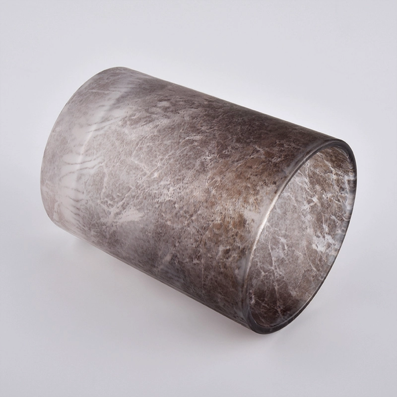 stone decoration glass candle holder