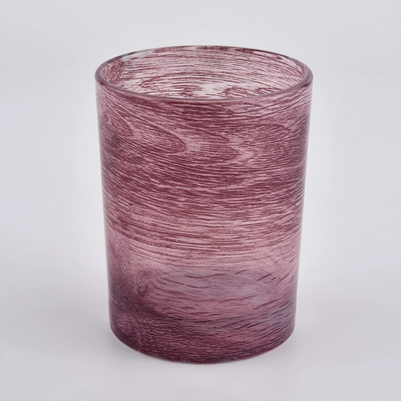 marbelize decoration glass candle jar