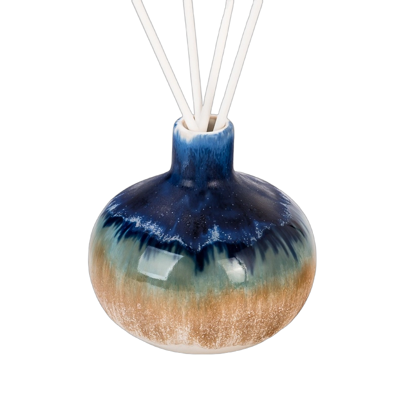 Custom Mountain Sea Gradient Kiln-Glazed Ceramic Reed Diffuser Bottles