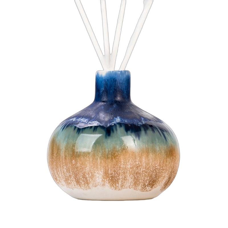 Custom Mountain Sea Gradient Kiln-Glazed Ceramic Reed Diffuser Bottles
