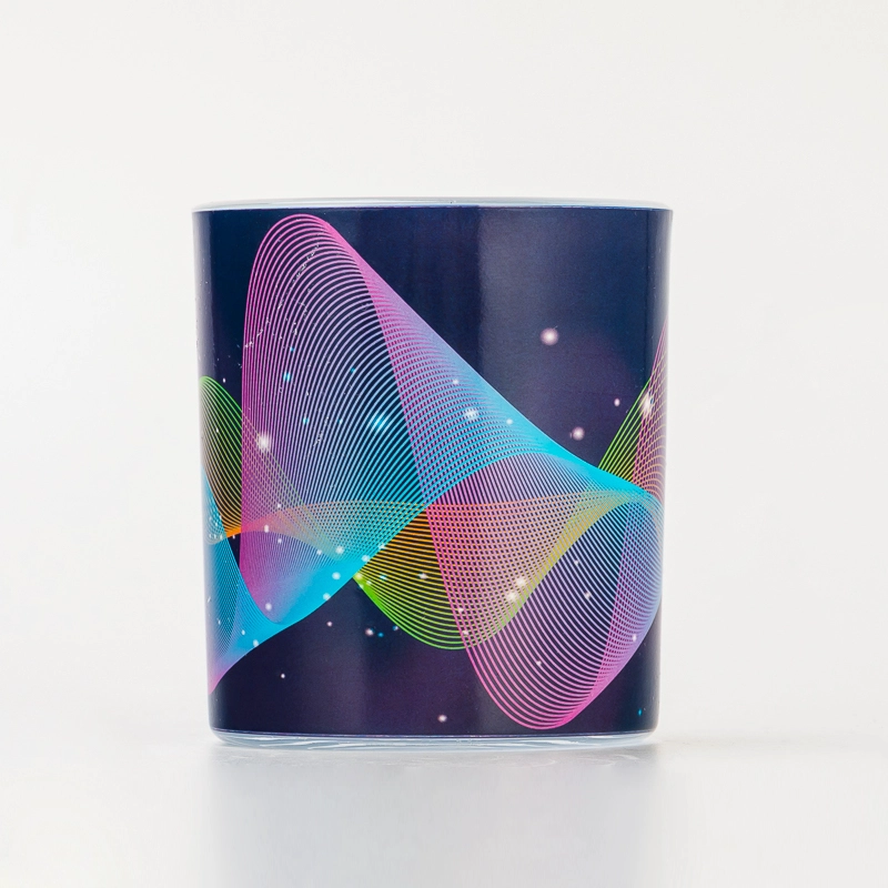 Supplier 2oz 5oz 8oz 10oz 12oz Luxury The Secrets of the Universe Series Design Glass Candle Jar