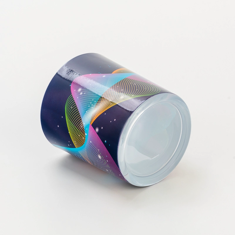 Supplier 2oz 5oz 8oz 10oz 12oz Luxury The Secrets of the Universe Series Design Glass Candle Jar