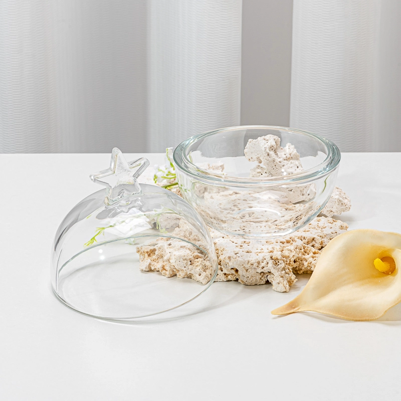 Popular Round Style 250ml Clear Glass Candle Jar with Matching Lid for Scented Candles and Modern Home Decoration