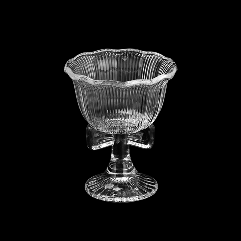 Supplier 200ml Custom Pattern Wine Glass Jar, Beverage Glass, Ice Cream Glass For Home Deco