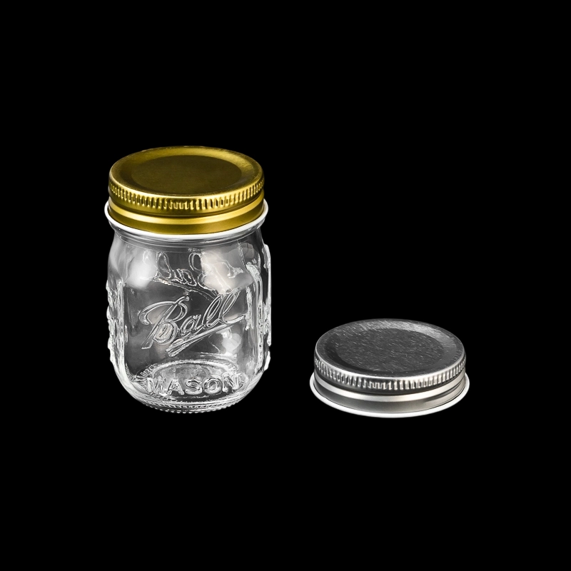 Modern Embossed Pattern Glass Candle Holder with Metal Lid 142ml Customizable Color for Home Decoration