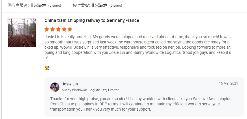 Why is Sunny Worldwide Logistics always recommended by old customers in the Philippines?