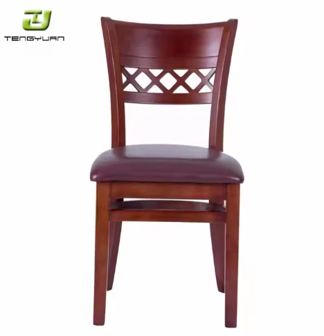 Modern Chinese Solid Wood Cross Back Dining Chair for Home Furniture
