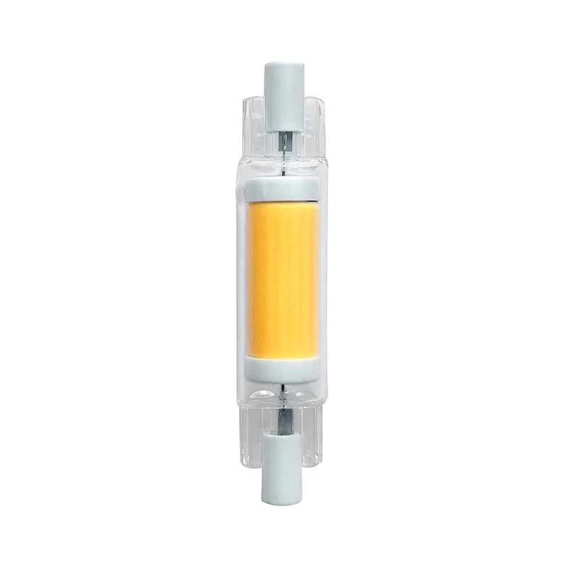 China Dimmable No Flicker LED R7S Glass COB Tube 78mm 4W manufacturer