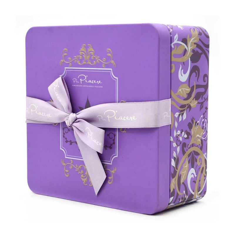 China Wholesale 135g Square Cookie Tin Box manufacturer
