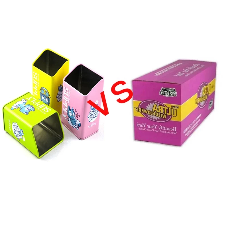 Tin box VS cardboard box
