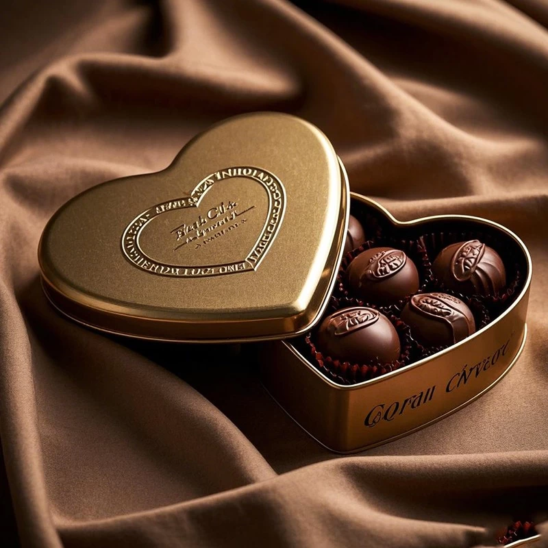 Customized Valentine's Day heart-shaped chocolate tin box, empowering brands to seize the romantic economy!