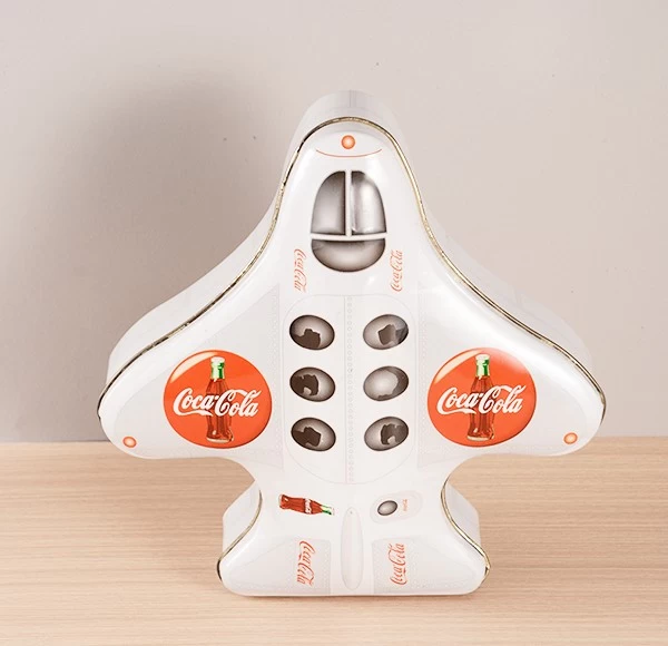 New Custom Airplane-Shaped Tin Box Designed for Coca-Cola by Shangzhimei