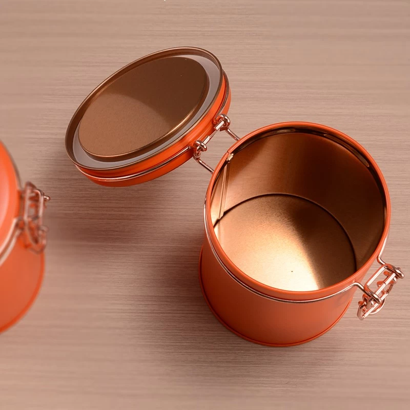 China Custom Food Grade Coffee Bean Tin Can Wholesale Airtight Matcha Tea Tin Canister Round Loose Tea Tins manufacturer
