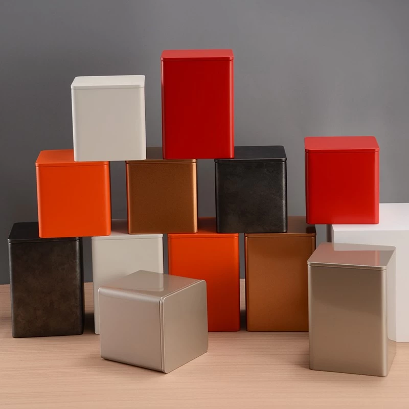 China SZM square Tin Box Tea Tin Packaging Box  Airtight Tea Tin Canister manufacturer