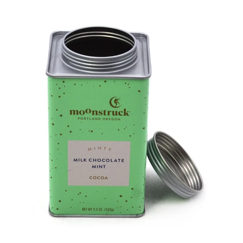 Factory Tea Tins for Loose Tea Square Seamless Coffee Metal Tin Box