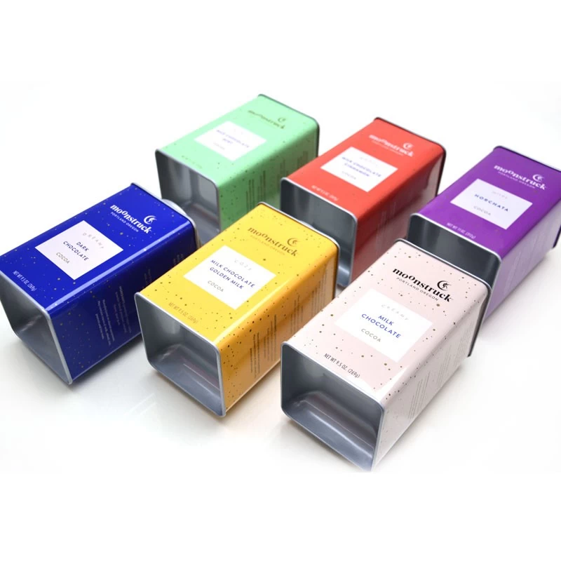 China Food Grade Wholesale Custom Printed Square Tea Tin Can Packaging Storage Tin Box manufacturer
