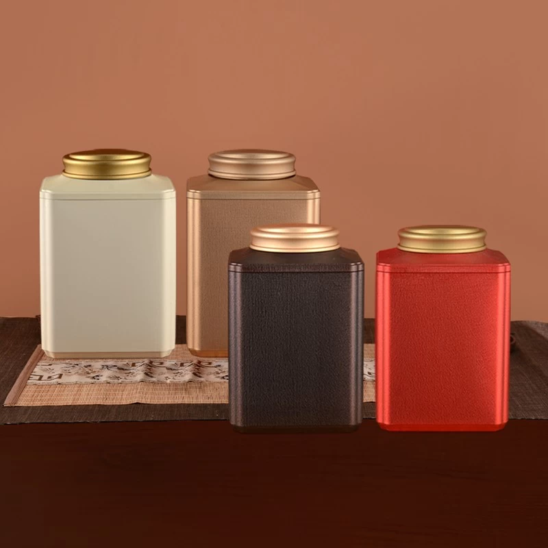China Wholesale Luxury Custom Can Tea Metal Box Reusable Child Proof Tea Tin Cans