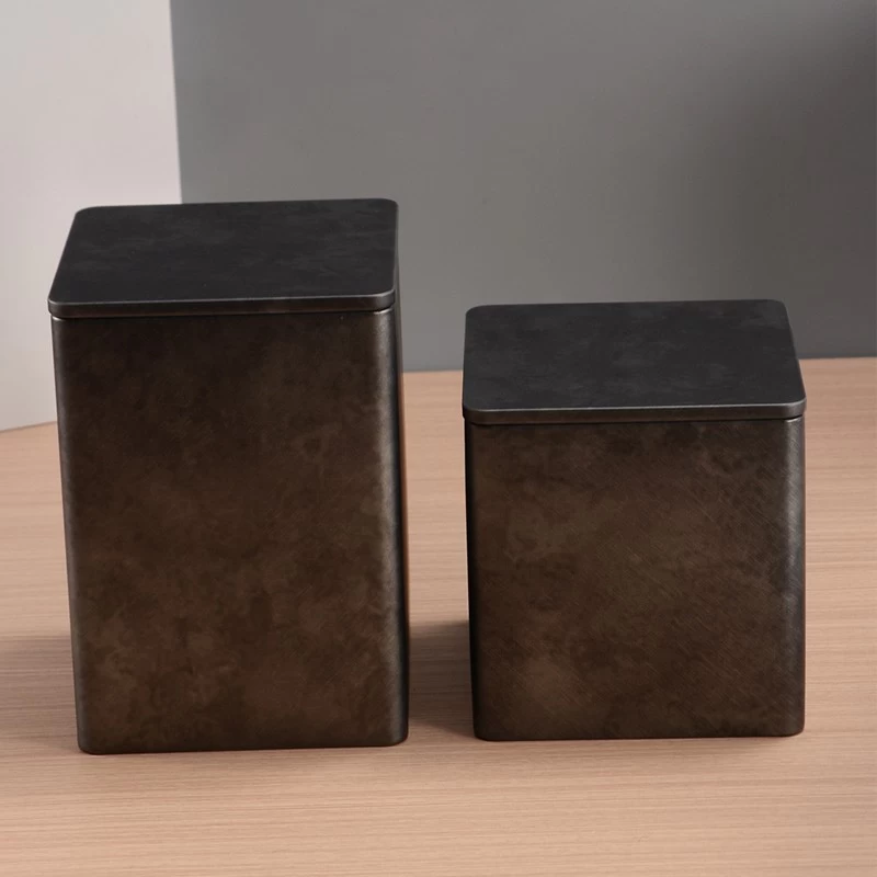 Wholesale Custom Rectangle Tin Can Container Square Tin Box Packing For Food Tea Containers Tin Cans