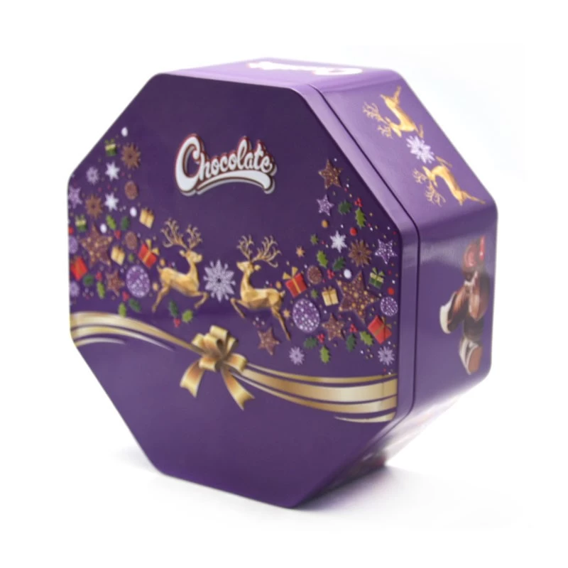 China Custom Octagonal Shape Tin Box manufacturer