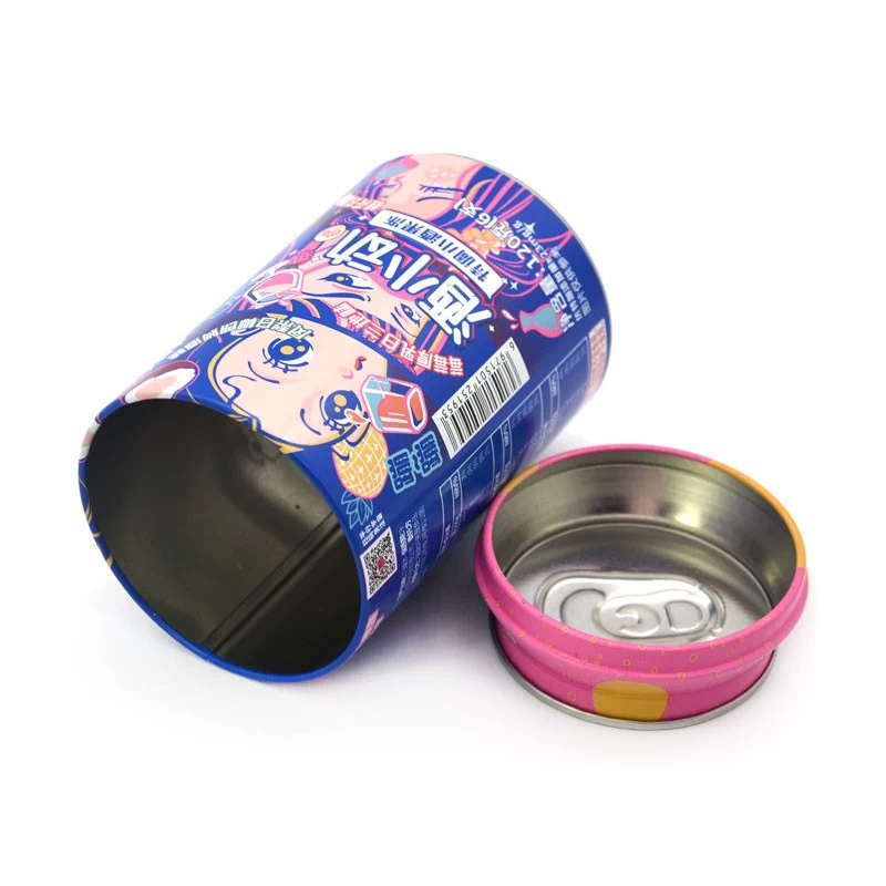 China Wholesale Round Beer Can Shape Gift Storage Metal Tin Can manufacturer