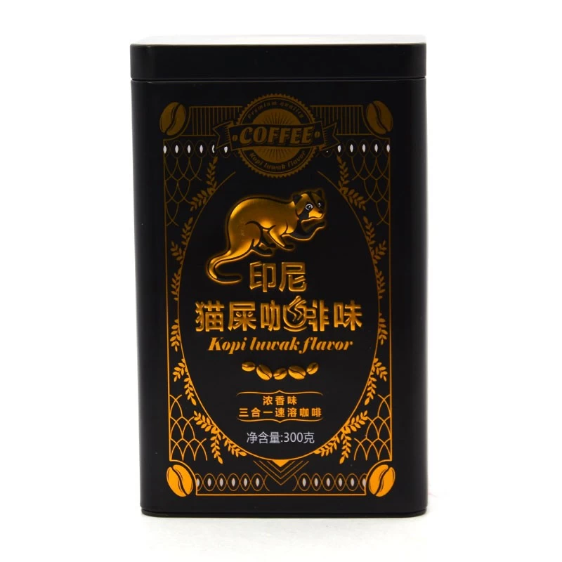 China Kotak Pembungkusan Kopi Metal Rectangular Custom pengilang