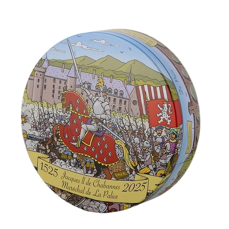 China Custom Printed Round Cookies Tin Box manufacturer