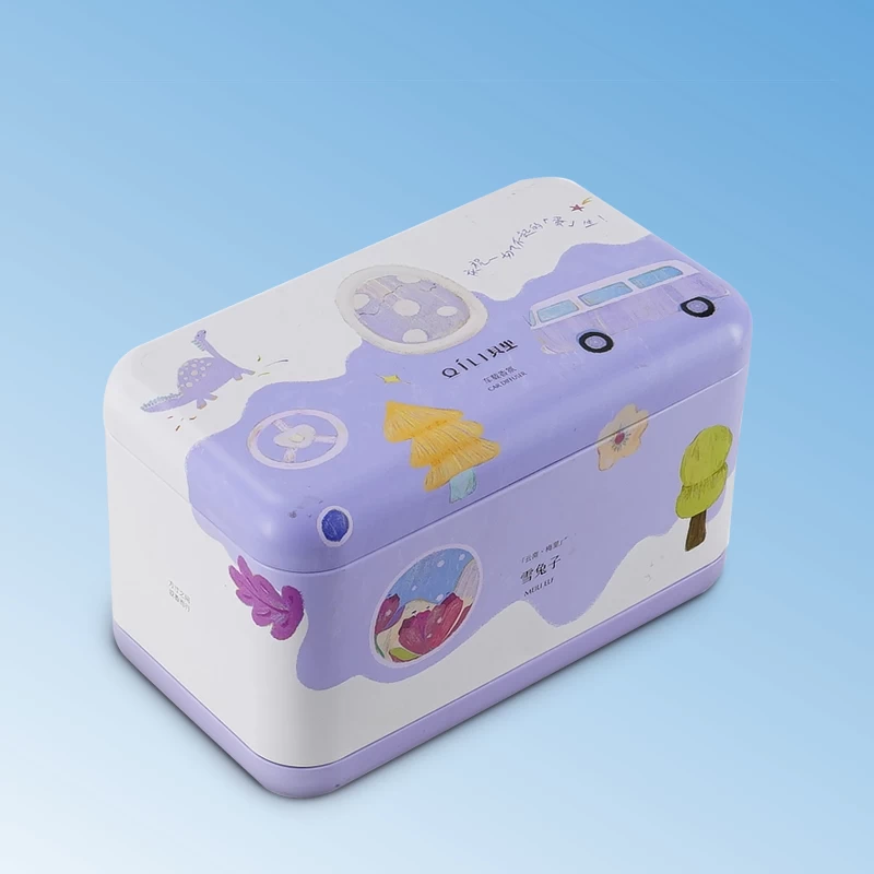 China Custom Printed Rectangular Car Aromatherapy Tin Box Packaging manufacturer