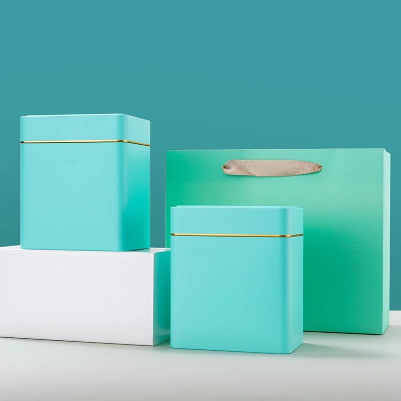 China Ready-to-stock wholesale rectangular tin box container manufacturer